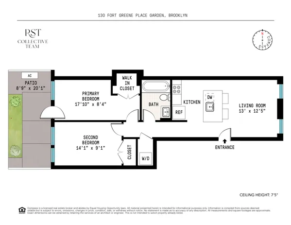 $4,800 | 130 Fort Greene Place, Unit GARDEN | Fort Greene