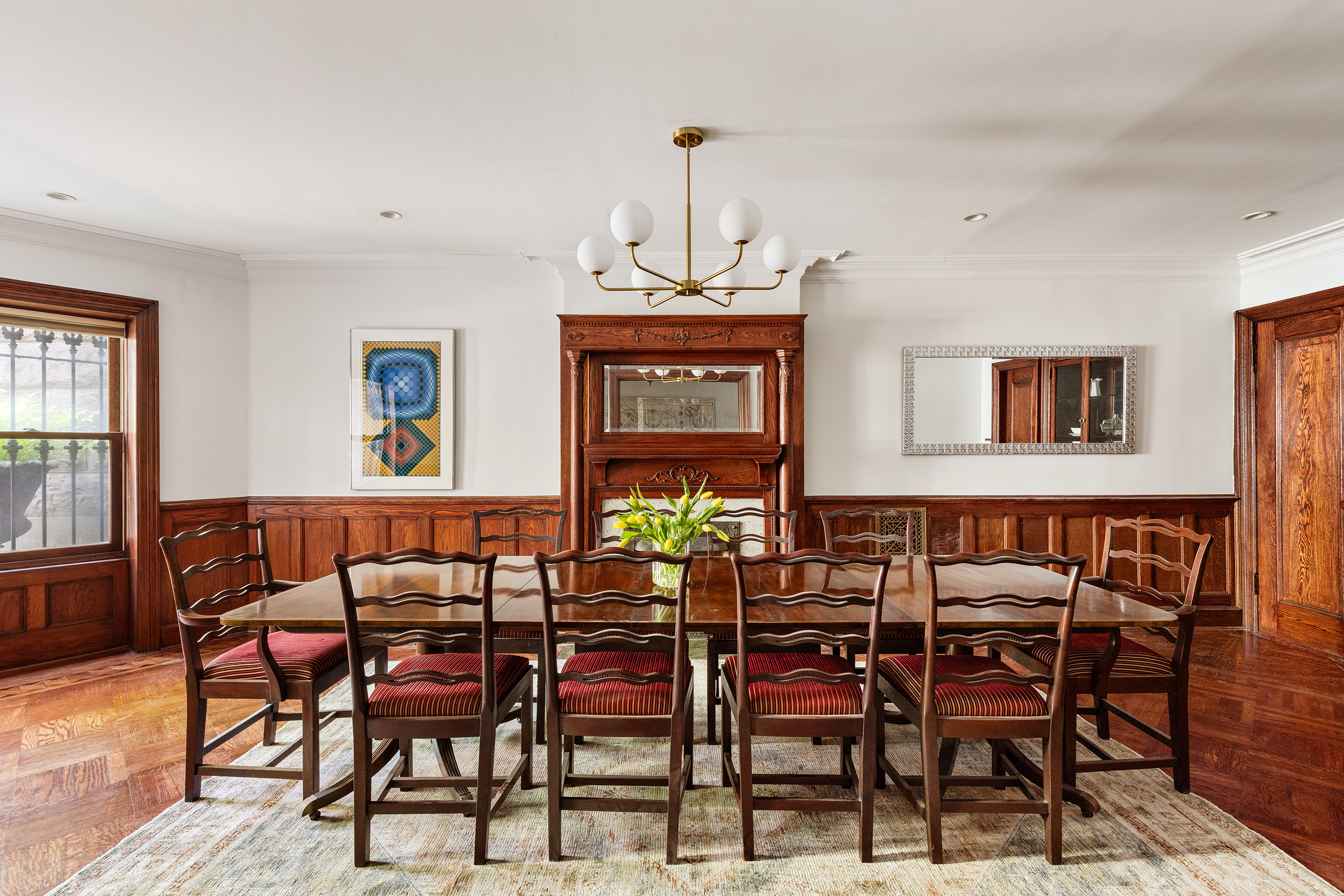 608 2nd Street Brooklyn, NY 11215 - Photo 14 of 34 a view of a dining room with furniture window and wooden floor