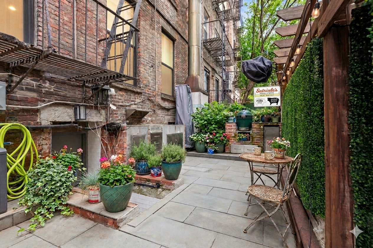 248 East 7th Street, Unit 3/4 Manhattan, NY 10009 - Photo 10 of 11 a view of a building with sitting area