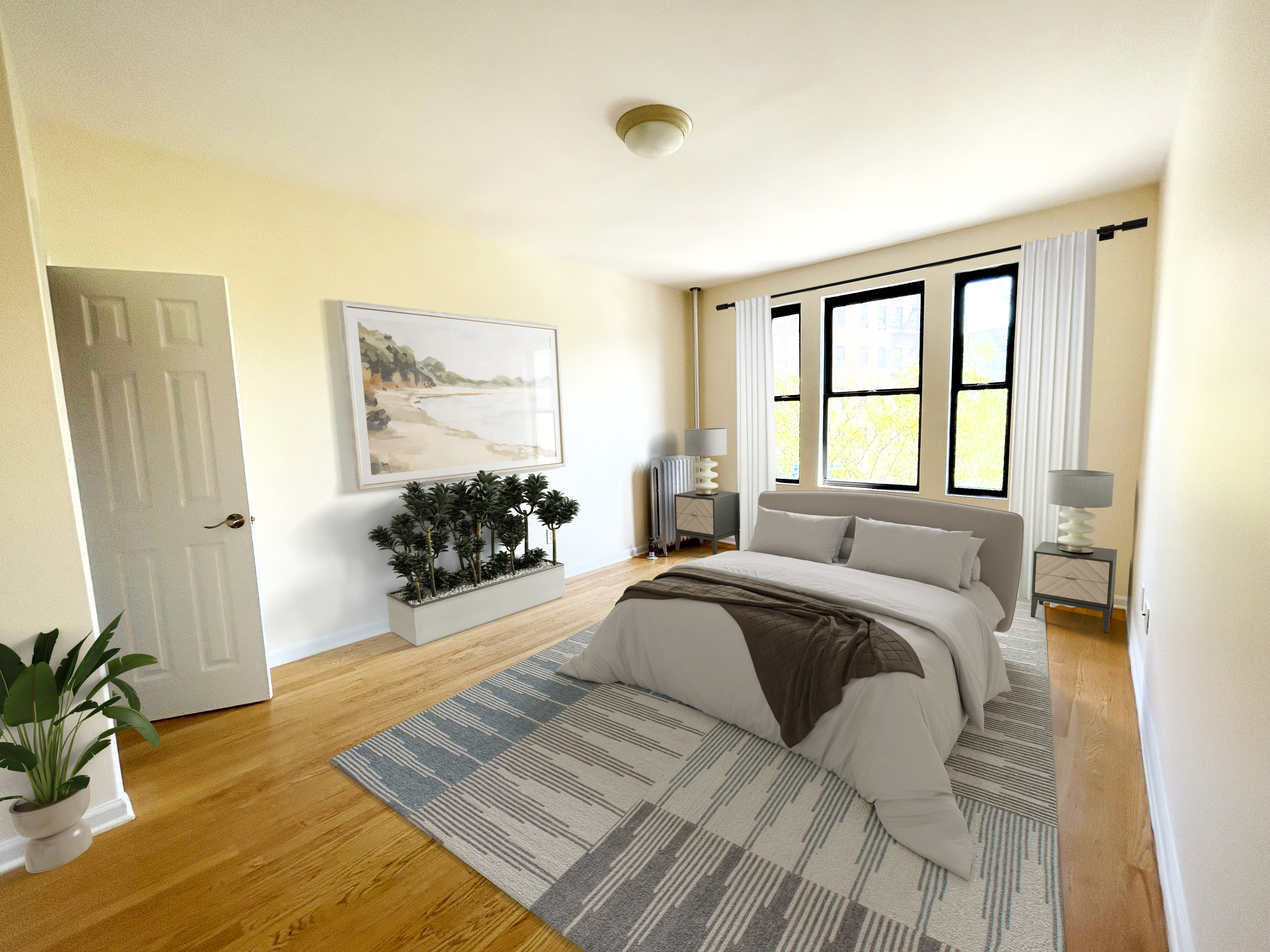 620 West 171st Street, Unit 3B Manhattan, NY 10032 - Photo 4 of 9 a spacious bedroom with a bed and a large window