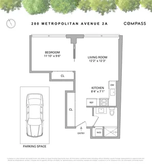 $965,000 | 280 Metropolitan Avenue, Unit 2A | Williamsburg