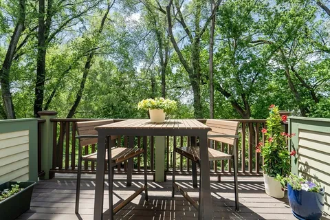 a view of chair and table in the patio