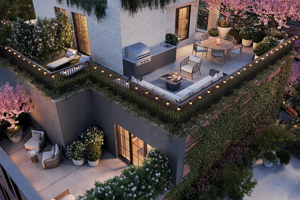 537 Pacific Street Brooklyn, NY 11217 - Photo 24 of 25 an aerial view of residential house with outdoor space and trees all around