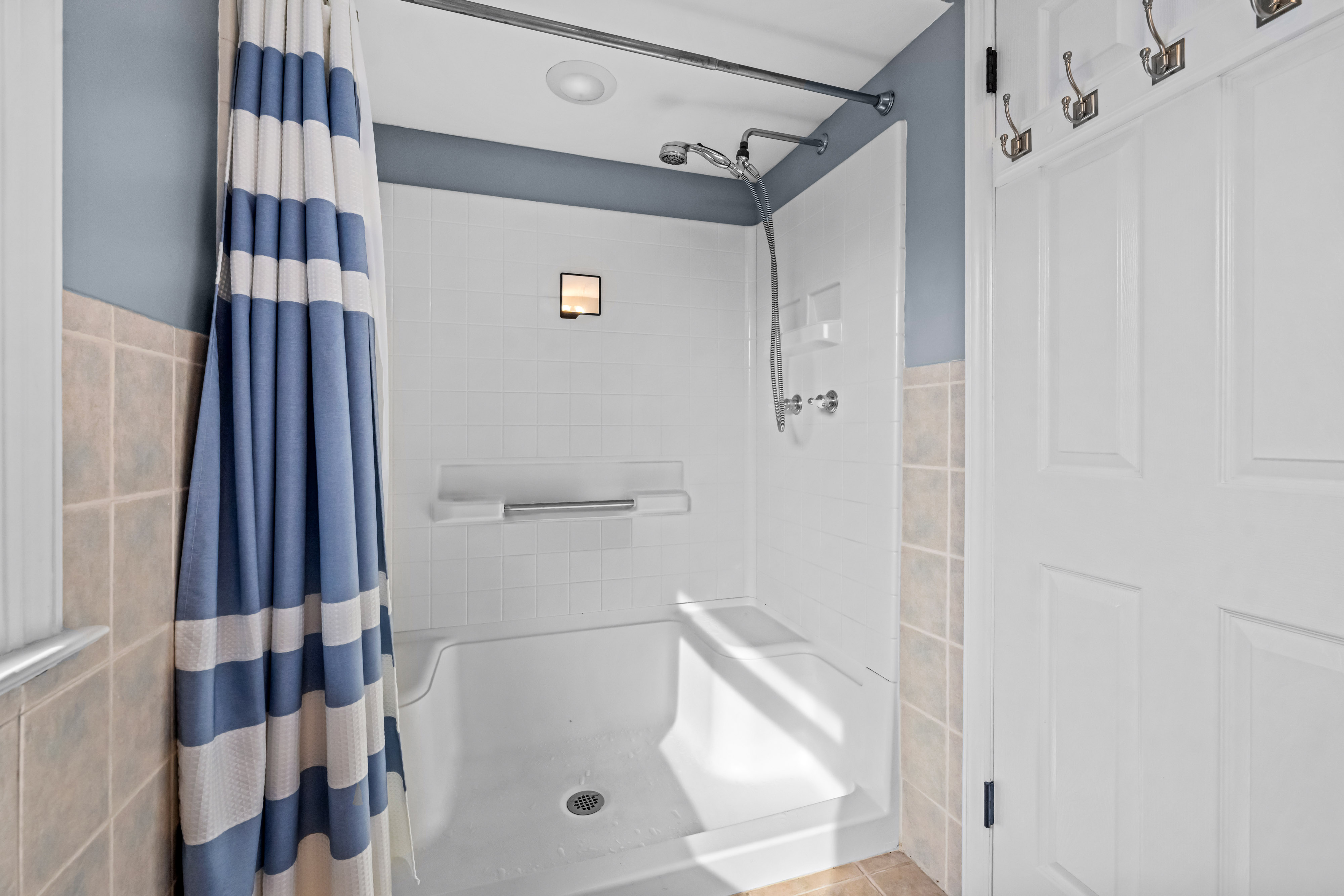 430 Pelham Road Cherry Hill, NJ 08034 - Photo 43 of 48 a bathroom with a shower and a glass door