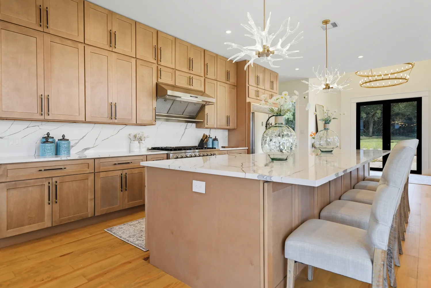 a kitchen with a sink cabinets and window