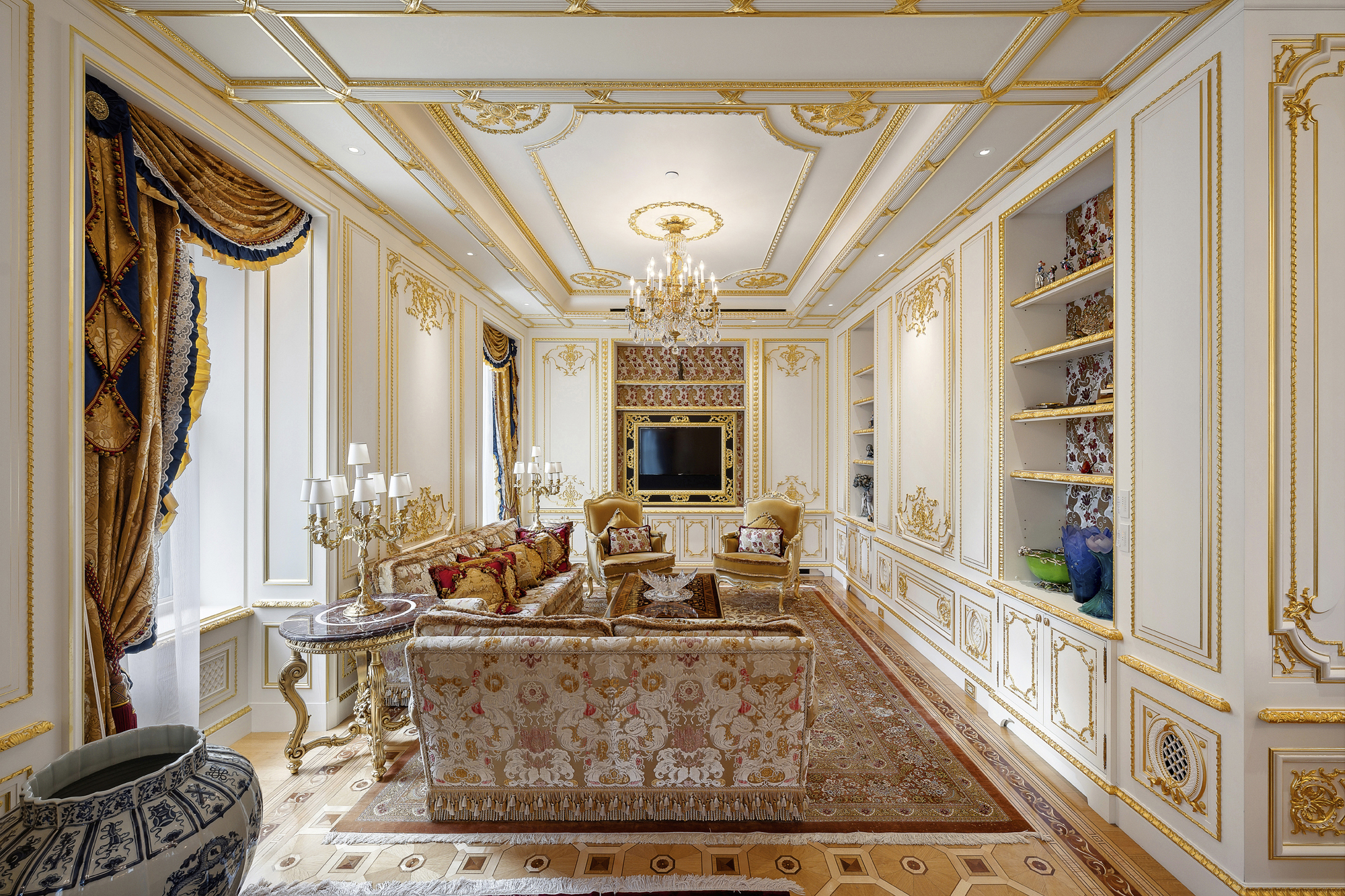 1 Central Park South, Unit 10071009 Manhattan, NY 10019 - Photo 16 of 28 a living room with large windows