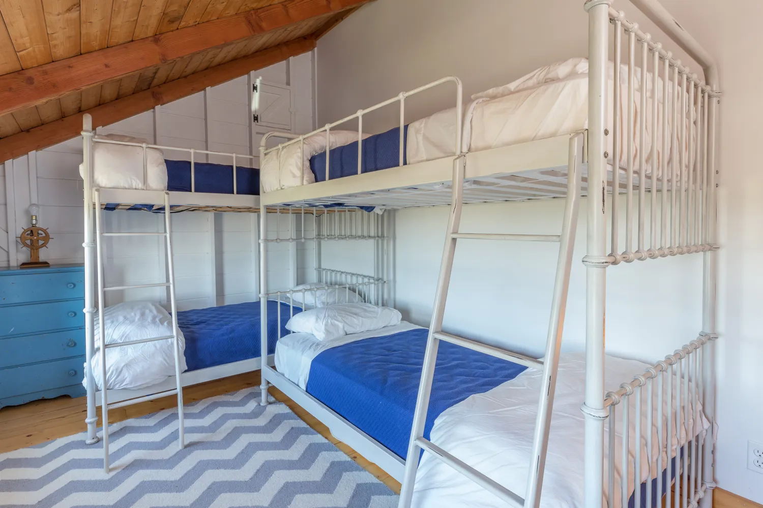 a view of a room with shelves