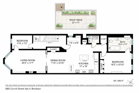 $1,695,000 | 680 Carroll Street, Unit 4 | Park Slope