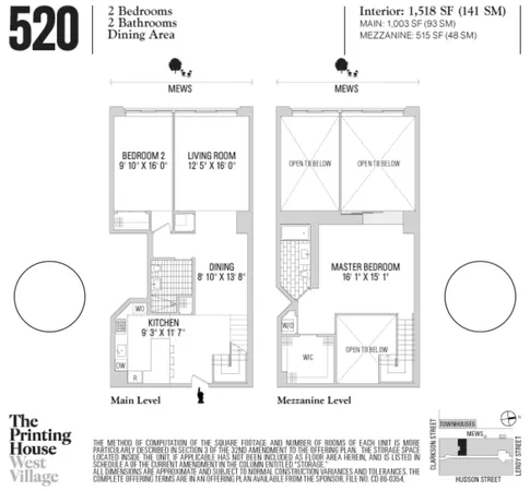 $3,150,000 | 421 Hudson Street, Unit 520 | West Village