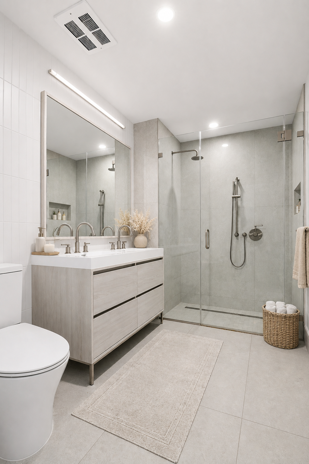 130 2nd Street, Unit 9L Brooklyn, NY 11231 - Photo 8 of 20 a bathroom with a sink a toilet and shower