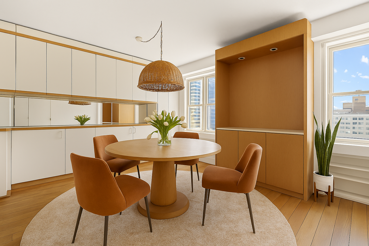 137 East 36th Street, Unit 15B Manhattan, NY 10016 - Photo 2 of 14 a view of a dining room with furniture and wooden floor