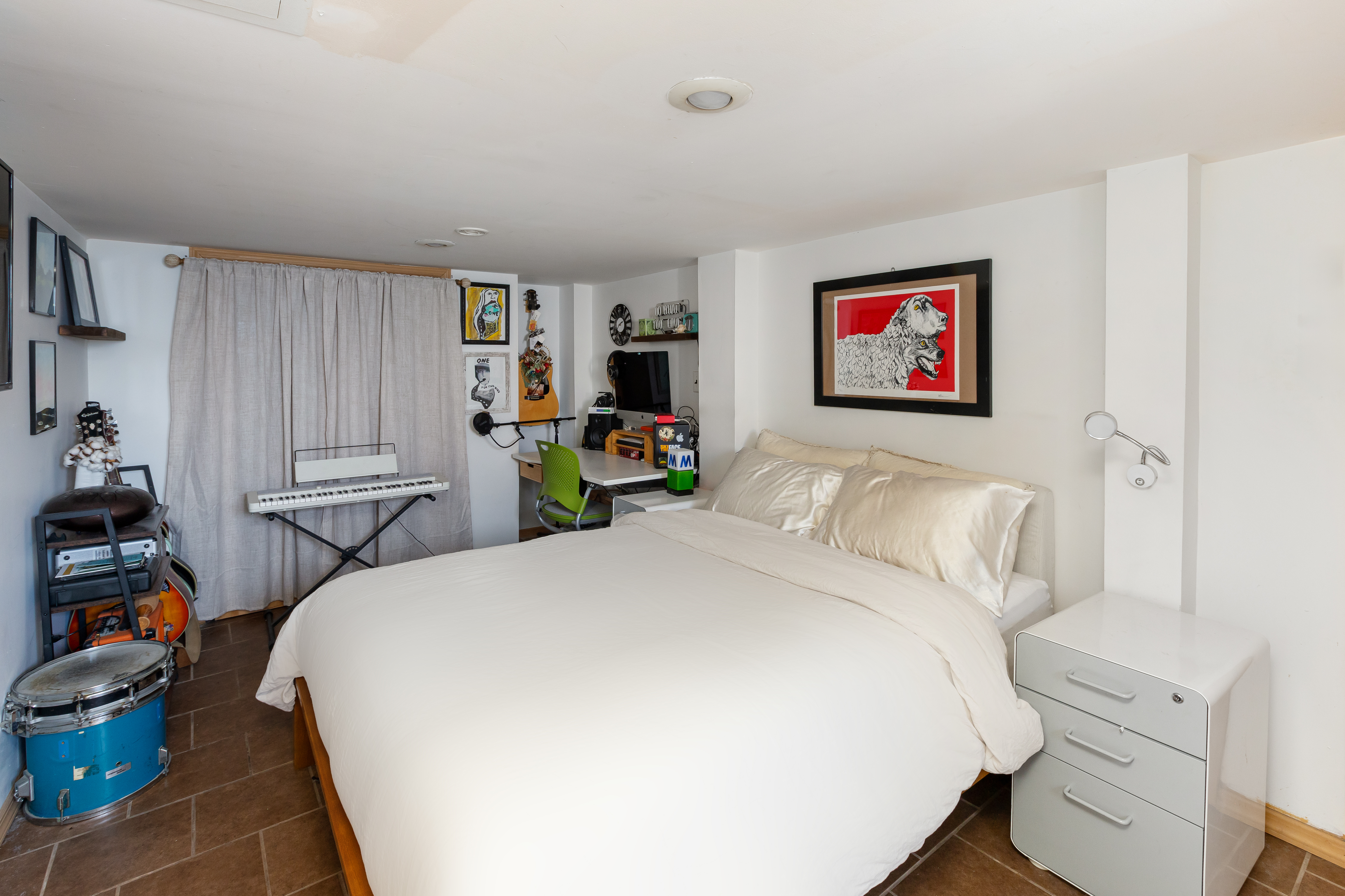 214 Eagle Street Brooklyn, NY 11222 - Photo 17 of 22 a bed room with a bed and a desk