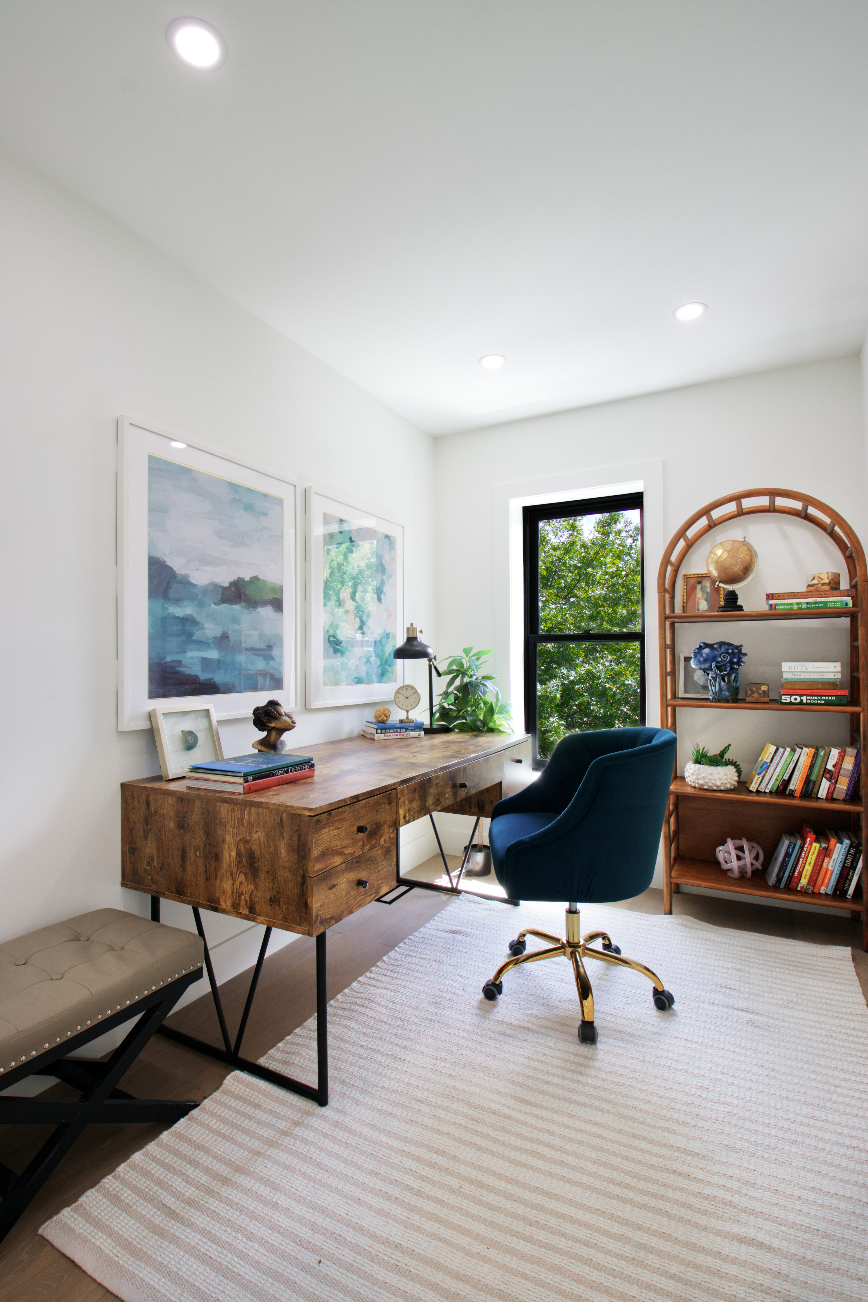 255 Macon Street Brooklyn, NY 11216 - Photo 26 of 36 a living room with furniture and a floor to ceiling window