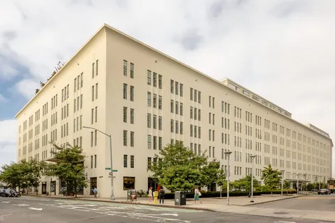 a front view of a building