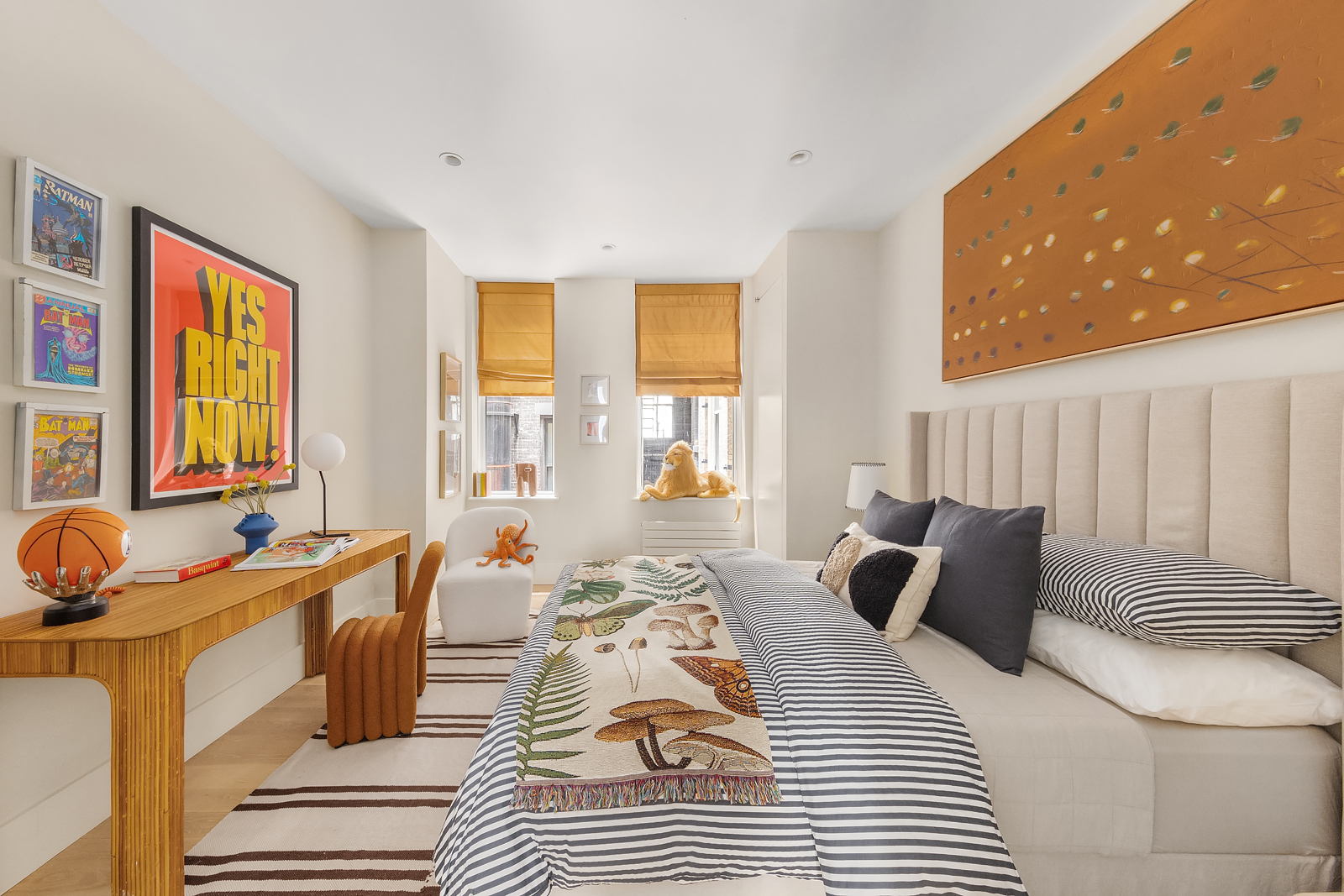 114 Liberty Street, Unit 7 Manhattan, NY 10006 - Photo 10 of 15 a bedroom with furniture and a large window