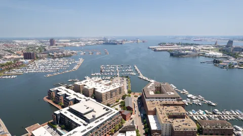 an aerial view of a ocean view
