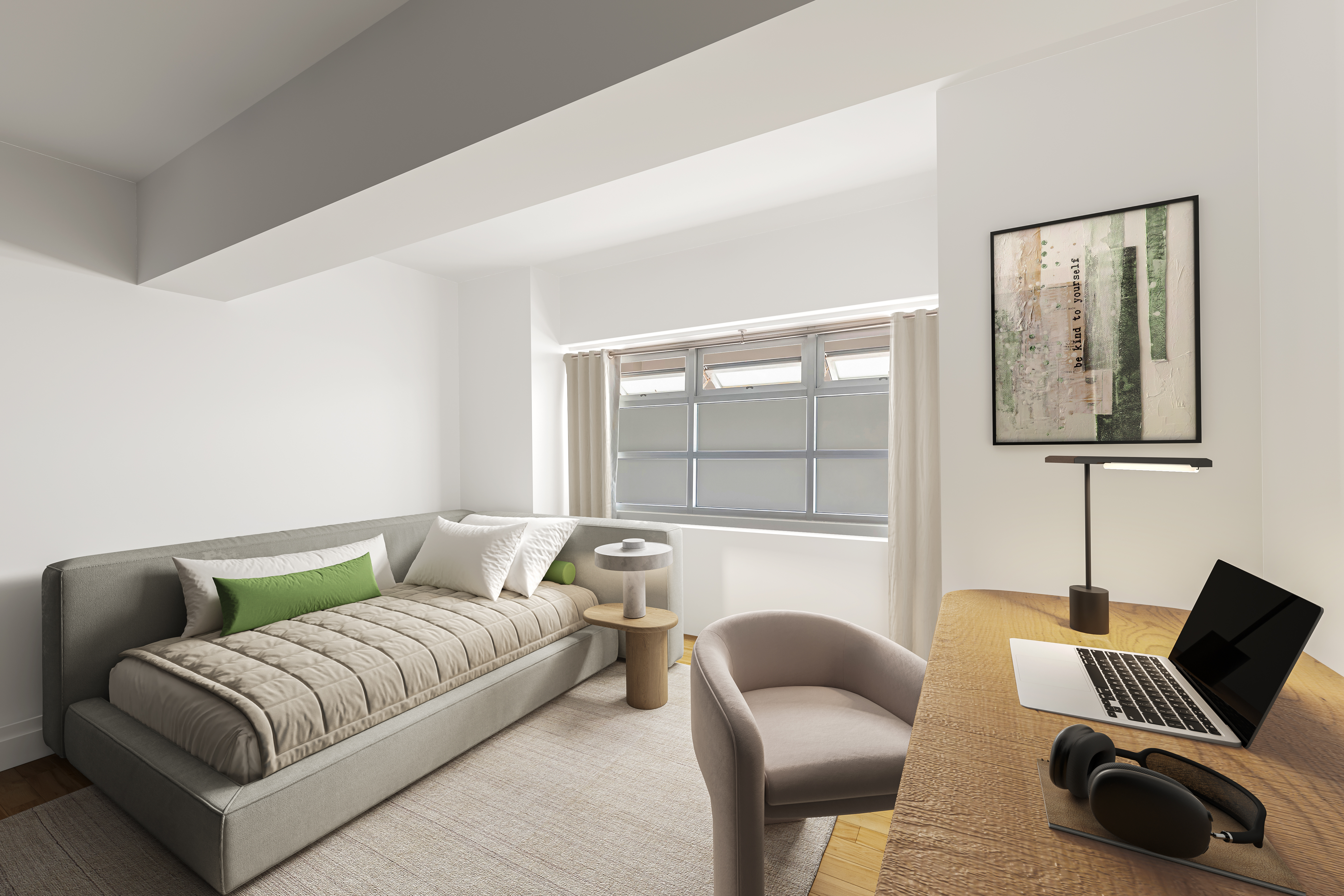 421 Hudson Street, Unit 409 Manhattan, NY 10014 - Photo 7 of 12 a living room with furniture and a window