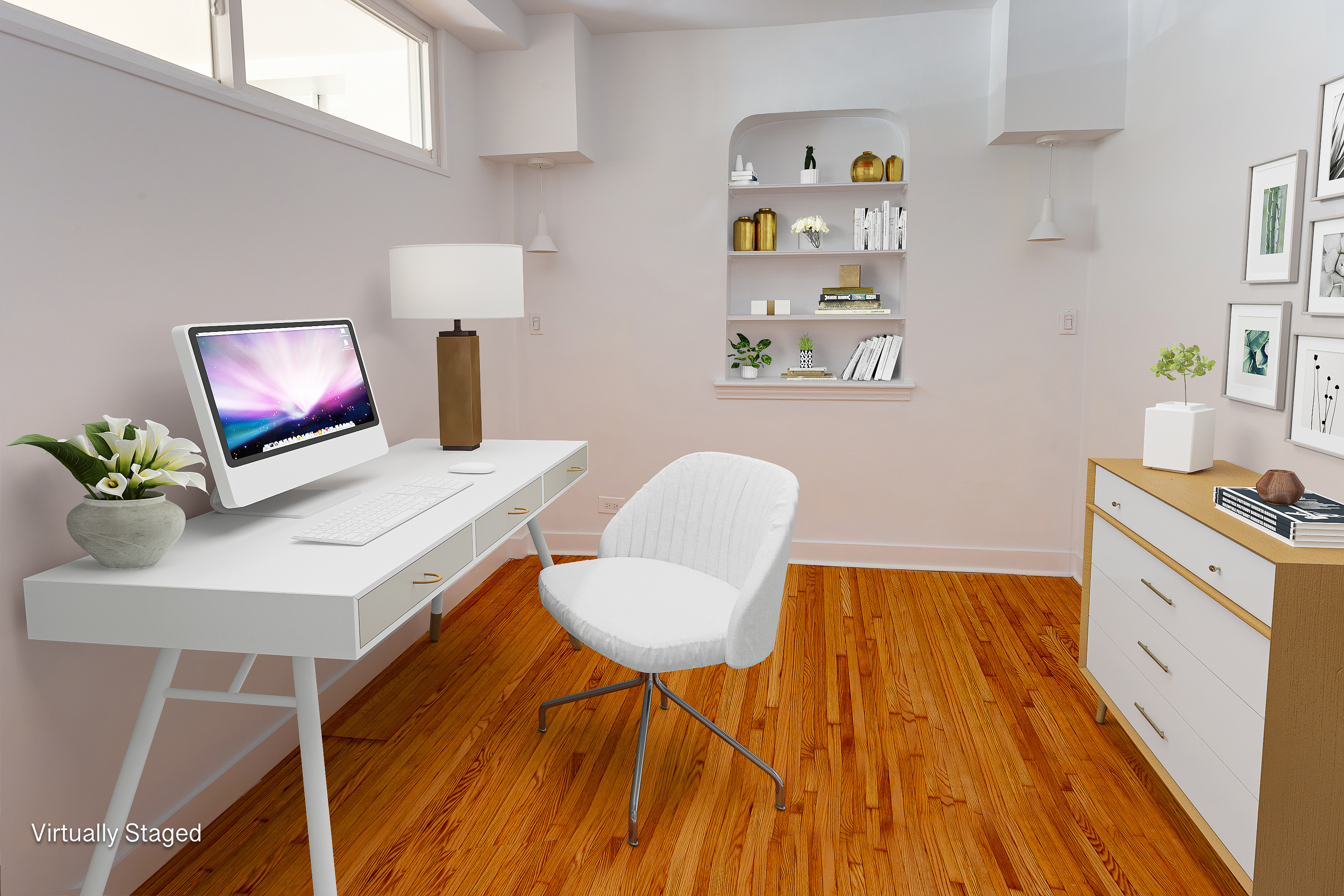 60 Plaza Street East, Unit 1G Brooklyn, NY 11238 - Photo 2 of 13 a living room with furniture and a wooden floor