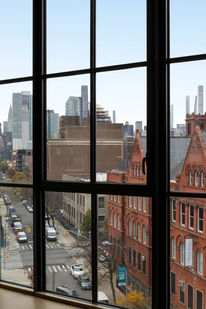 a view of a city from a window