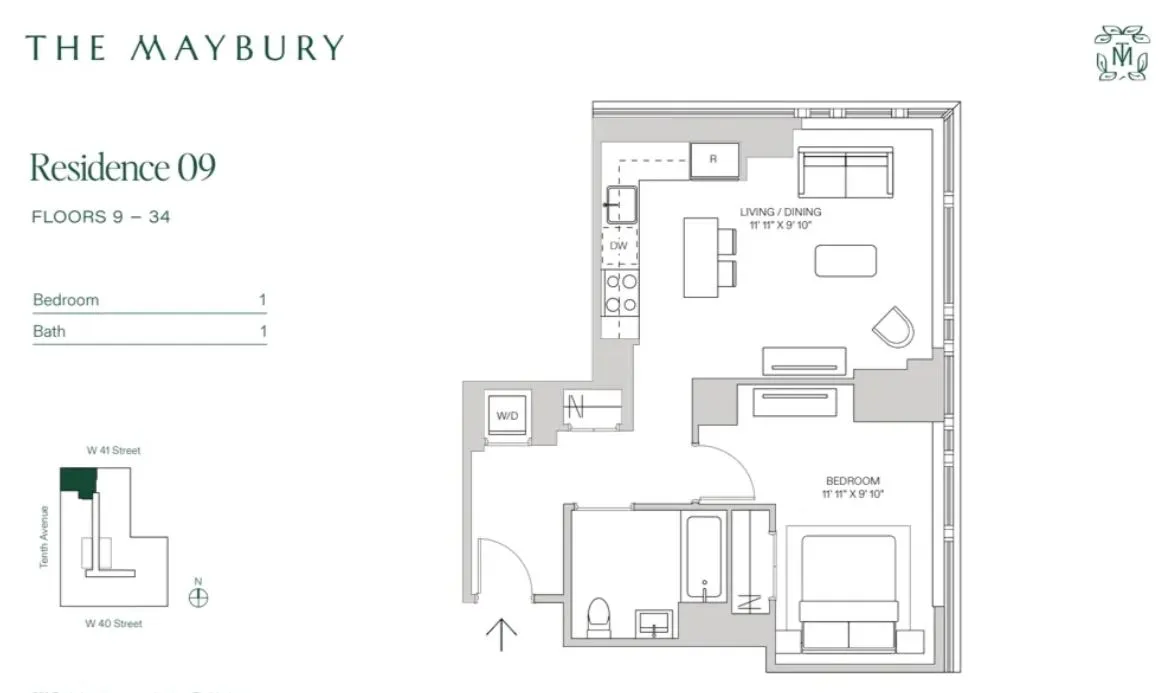 $5,575 | 550 10th Avenue, Unit 1409 | Hudson Yards