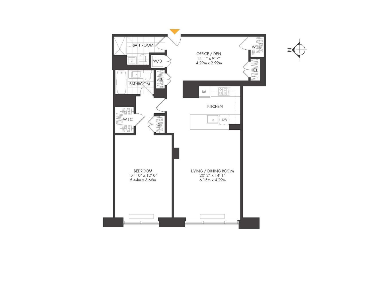 80 Riverside Boulevard, Unit 4Y Manhattan, NY 10069 - Photo 8 of 8 a picture of a floor plan