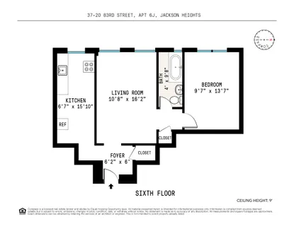 $320,000 | 37-20 83rd Street, Unit 6J | Jackson Heights