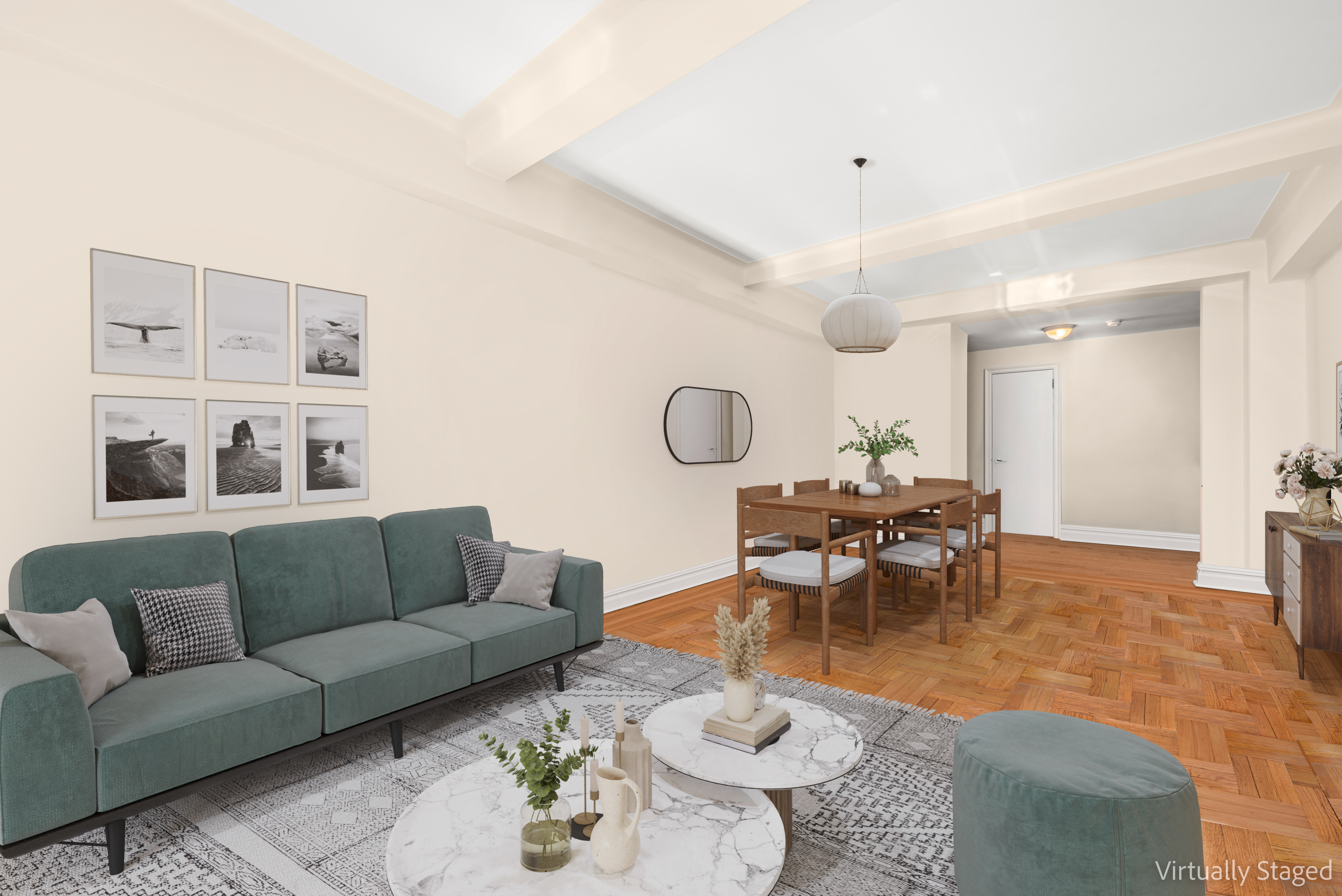 230 Riverside Drive, Unit 8L Manhattan, NY 10025 - Photo 2 of 11 a living room with furniture and a table