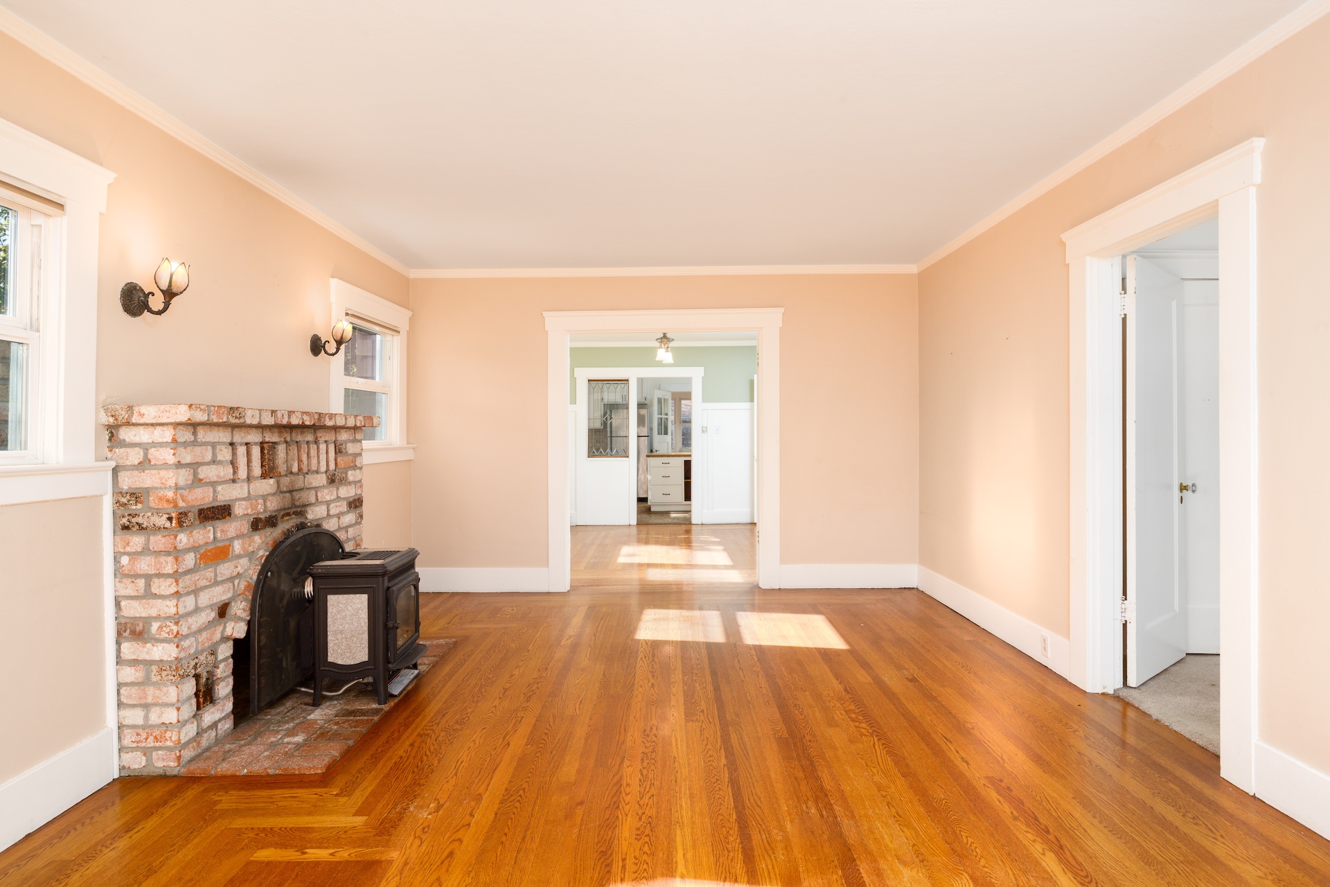 1203 Glenn Street Santa Rosa, CA 95401 - Photo 15 of 26 a view of a living room hardwood floor and a kitchen