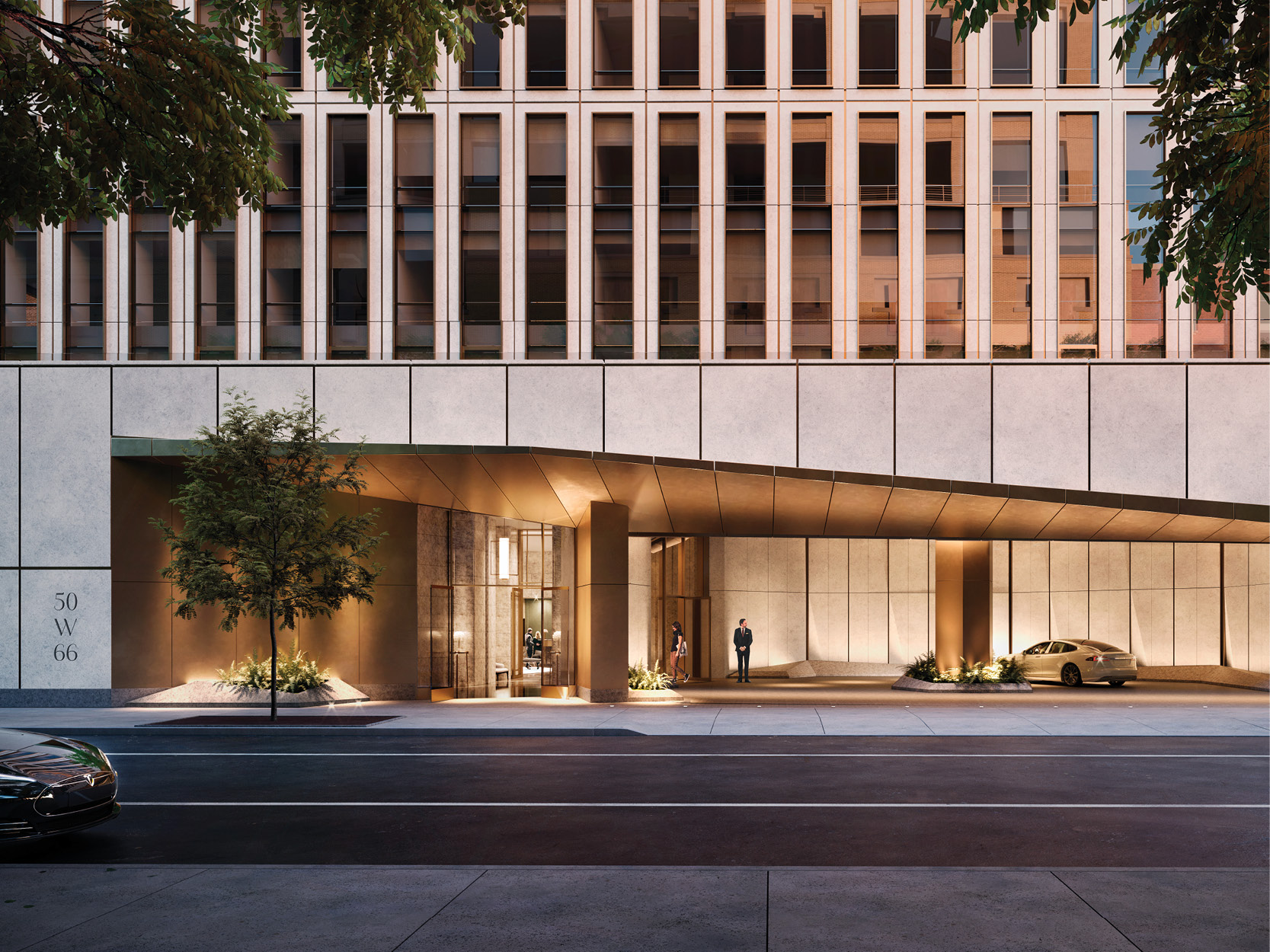 50 West 66th Street, Unit 7B Manhattan, NY 10023 - Photo 23 of 24 a view of a building with a potted plant