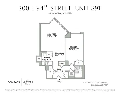 $1,350,000 | 200 East 94th Street, Unit 2911 | Upper East Side