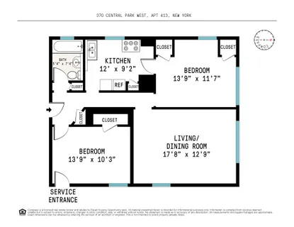 $899,000 | 370 Central Park West, Unit 413 | Upper West Side