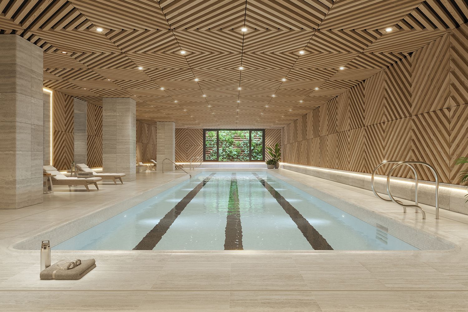 a view of gallery with wooden floor