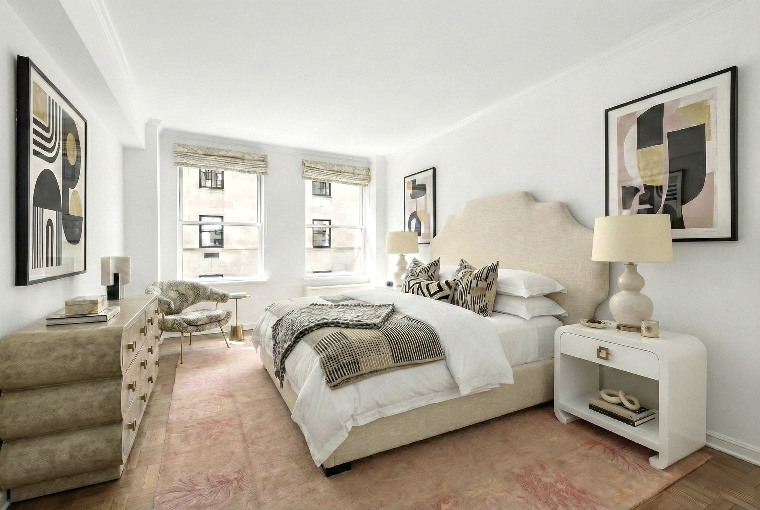 1 East 66th Street, Unit 9EF Manhattan, NY 10065 - Photo 12 of 19 a spacious bedroom with a bed and wooden floor