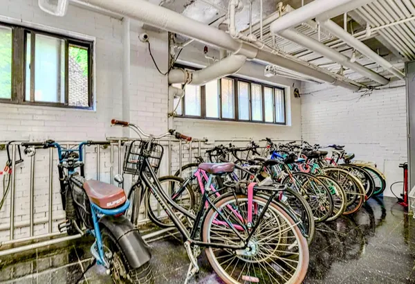 a view of a patio with chair and potted plants
