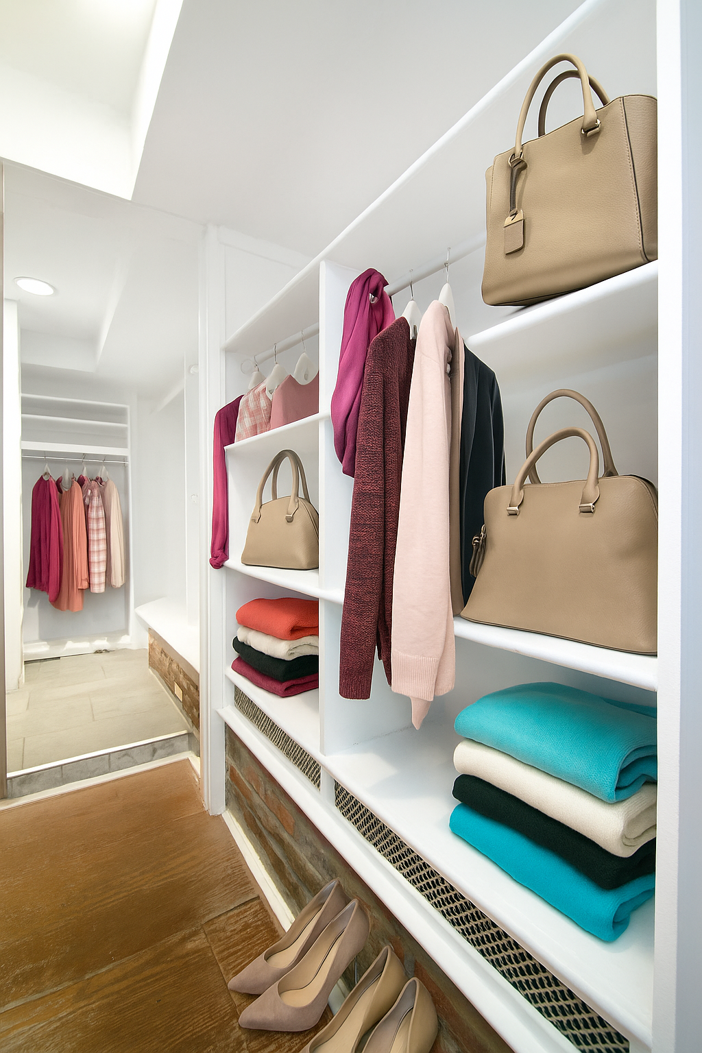 113 1/2 West 15th Street, Unit 1W Manhattan, NY 10011 - Photo 4 of 12 a view of walk in closet with clothes and shoes