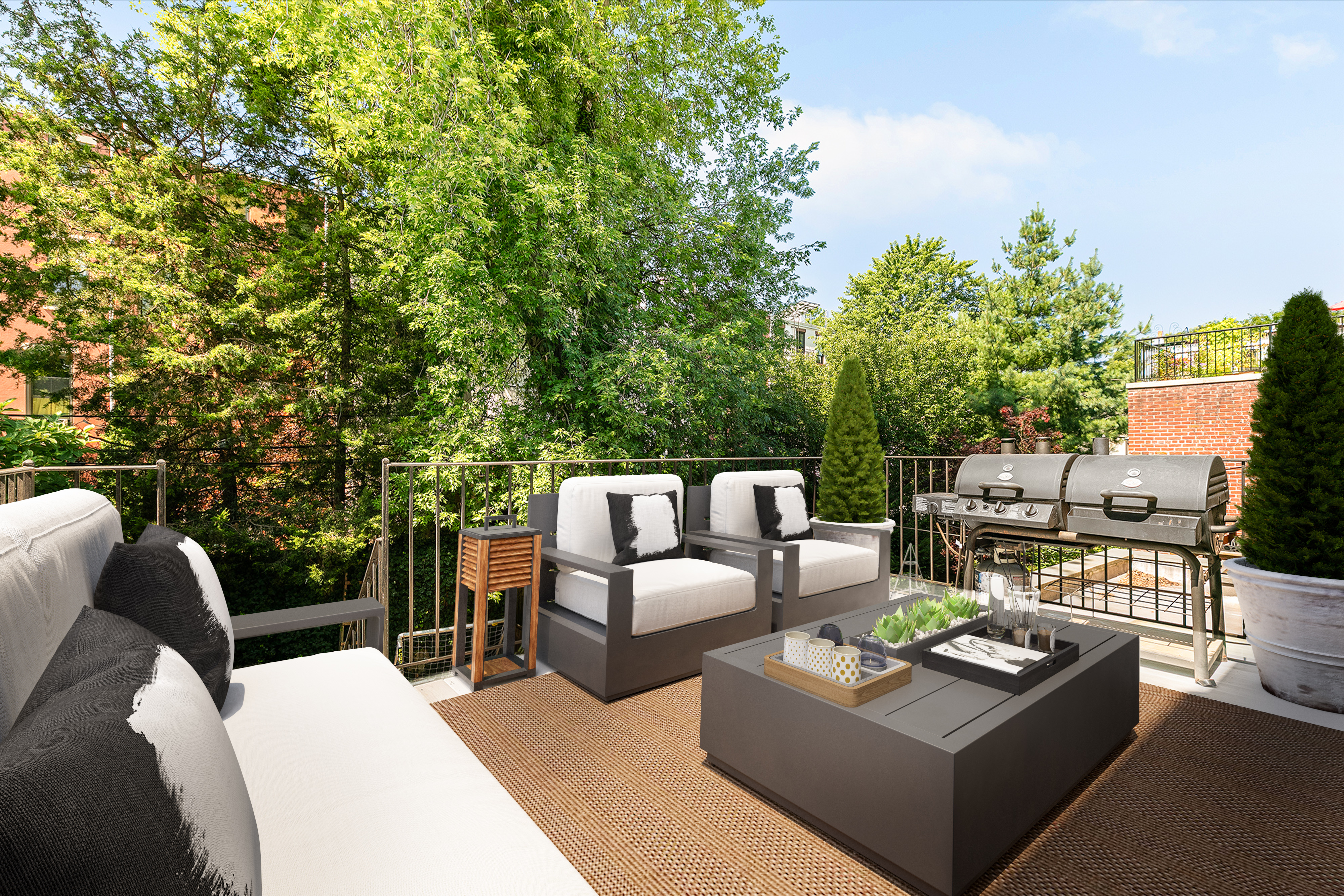 428 5th Street Brooklyn, NY 11215 - Photo 22 of 26 a outdoor living space with furniture and garden view