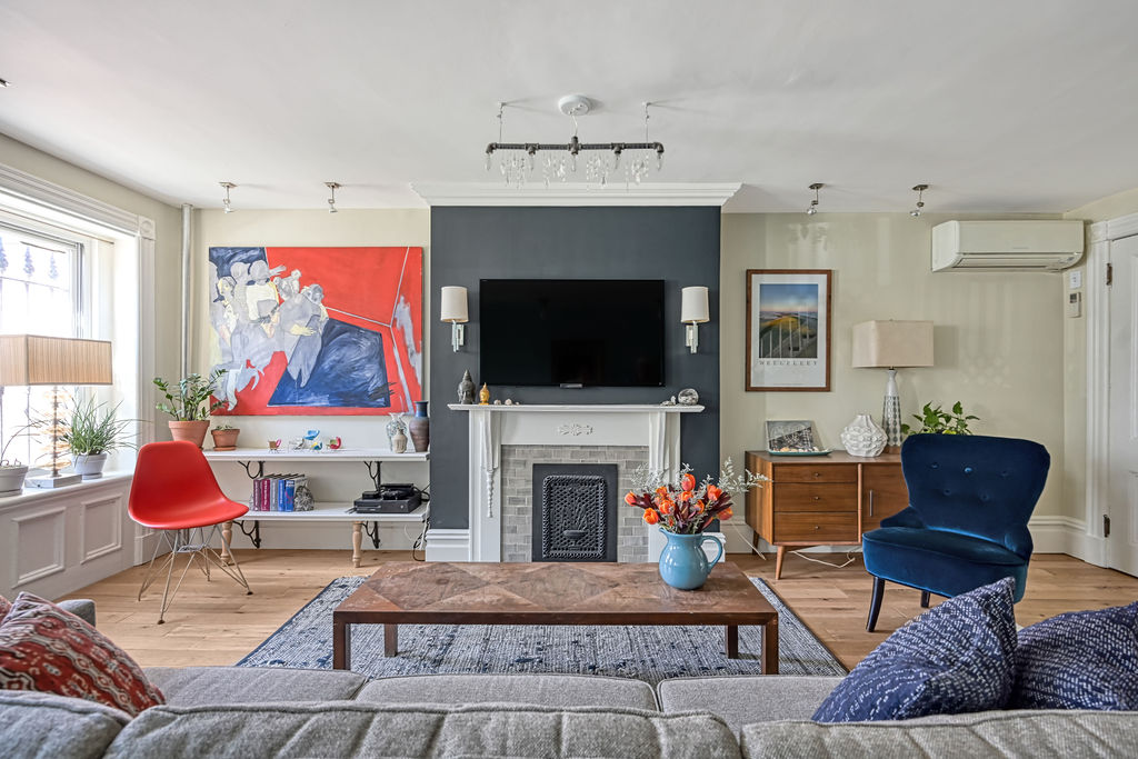 315 15th Street Brooklyn, NY 11215 - Photo 3 of 25 a living room with furniture fireplace and flat screen tv