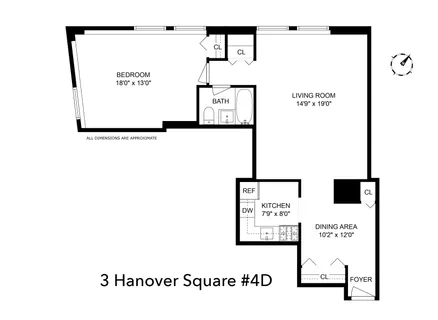 $669,000 | 3 Hanover Square, Unit 4D | Financial District