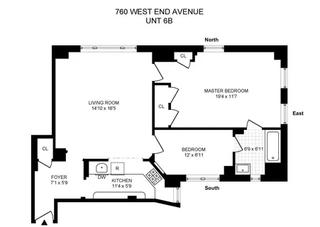 $895,000 | 760 West End Avenue, Unit 6B | Upper West Side