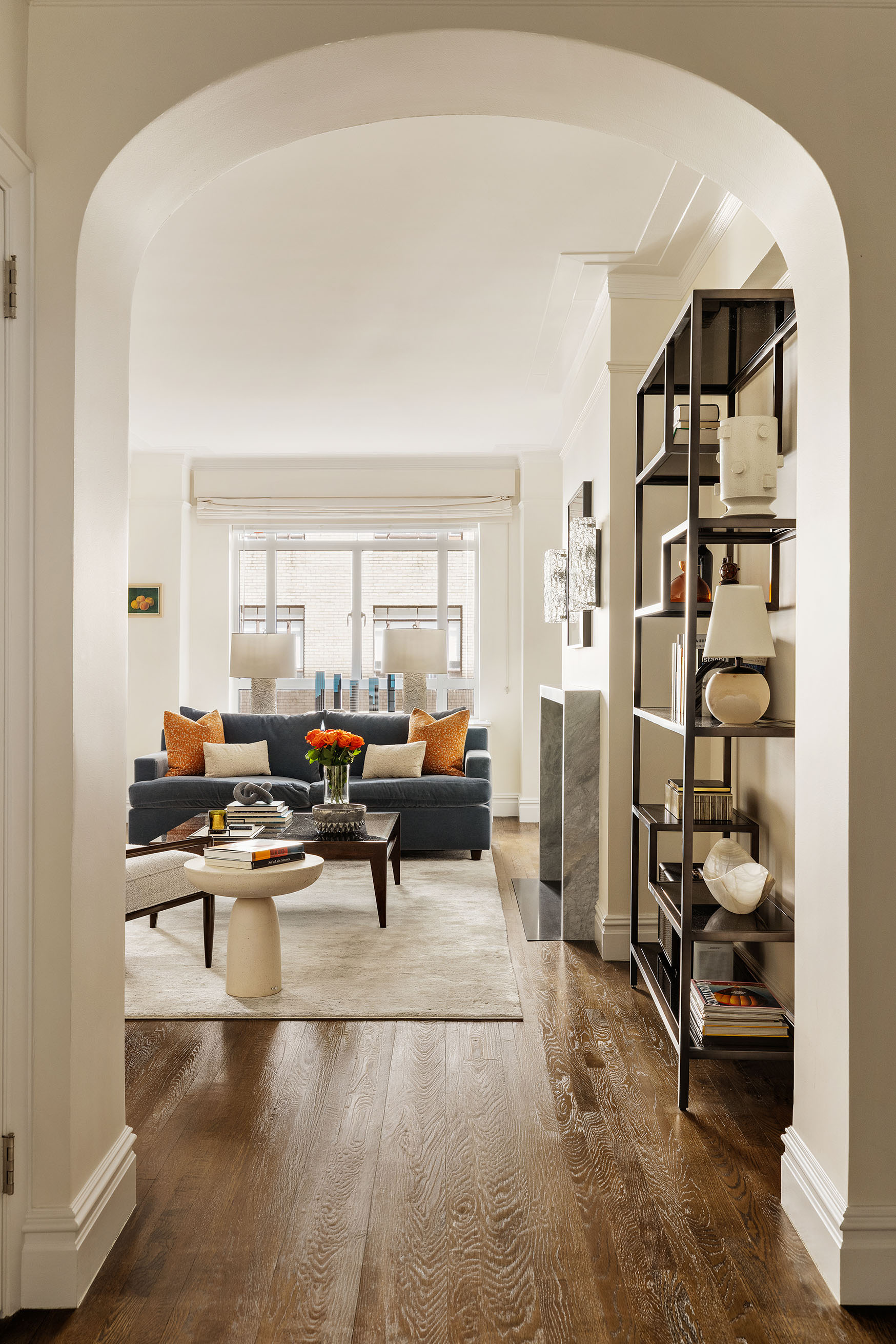 25 Central Park West, Unit 3A Manhattan, NY 10023 - Photo 5 of 11 a living room with furniture and a floor to ceiling window