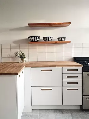 a close view of closet