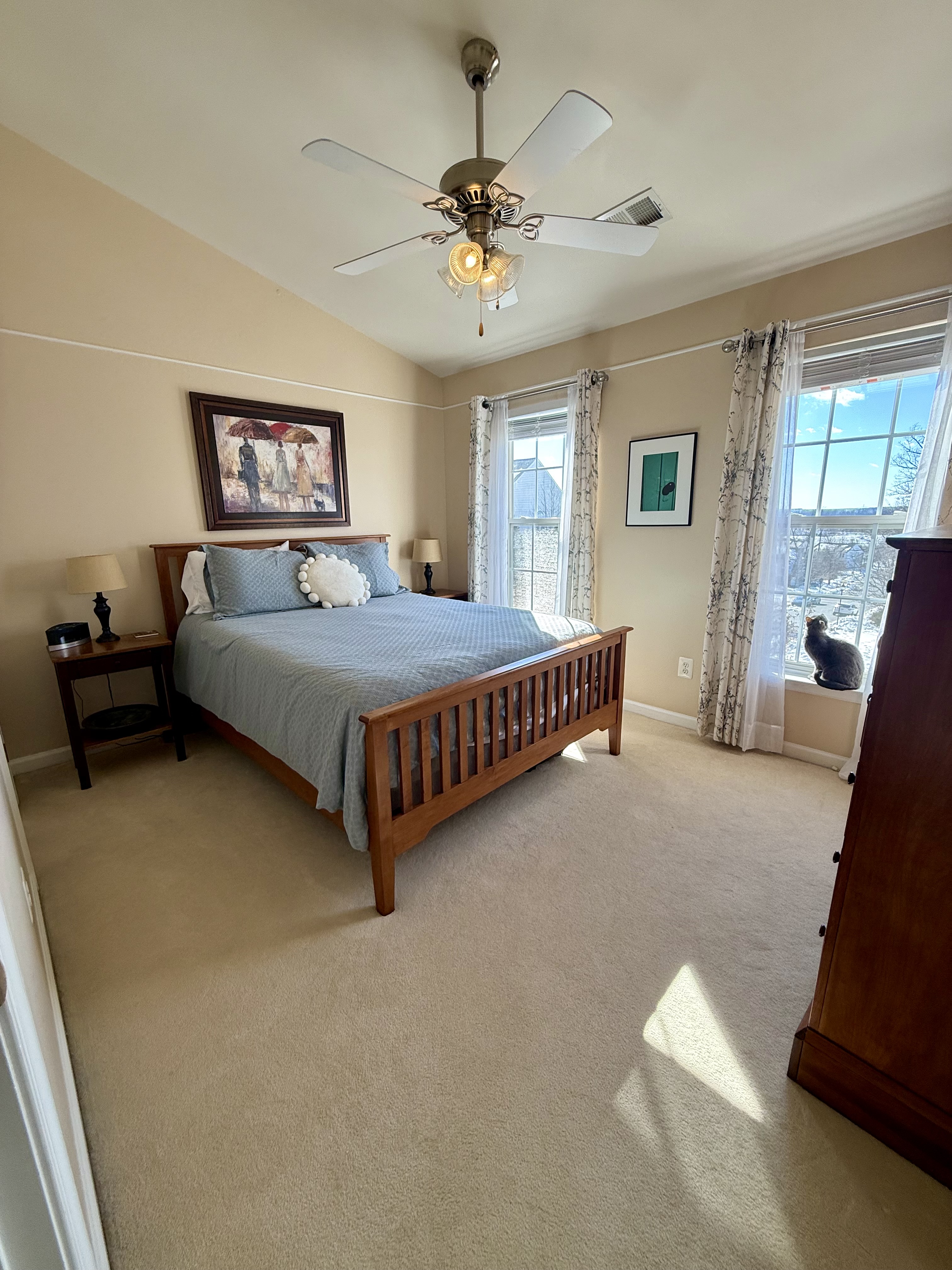 Address Upon Request Leesburg, VA 20176 - Photo 45 of 55 a bedroom with a large bed and a chandelier