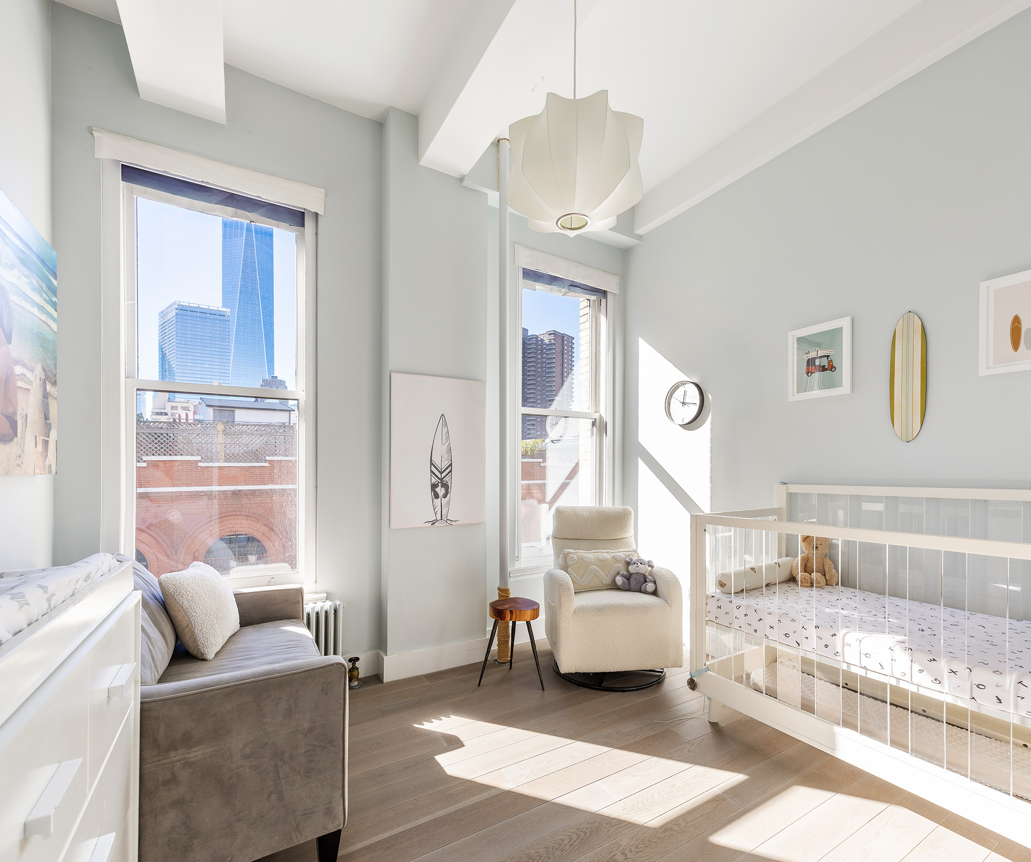 100 Hudson Street, Unit 7BC Manhattan, NY 10013 - Photo 14 of 20 a living room with furniture and a large window