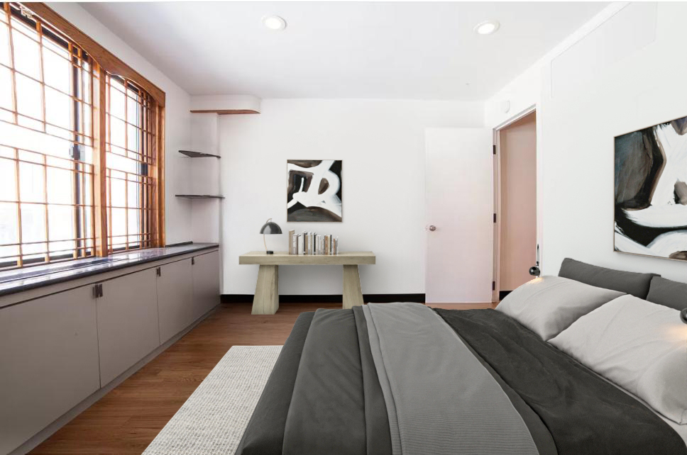 179 Grand Street, Unit 2F Manhattan, NY 10013 - Photo 5 of 13 a bedroom with a bed and a large window