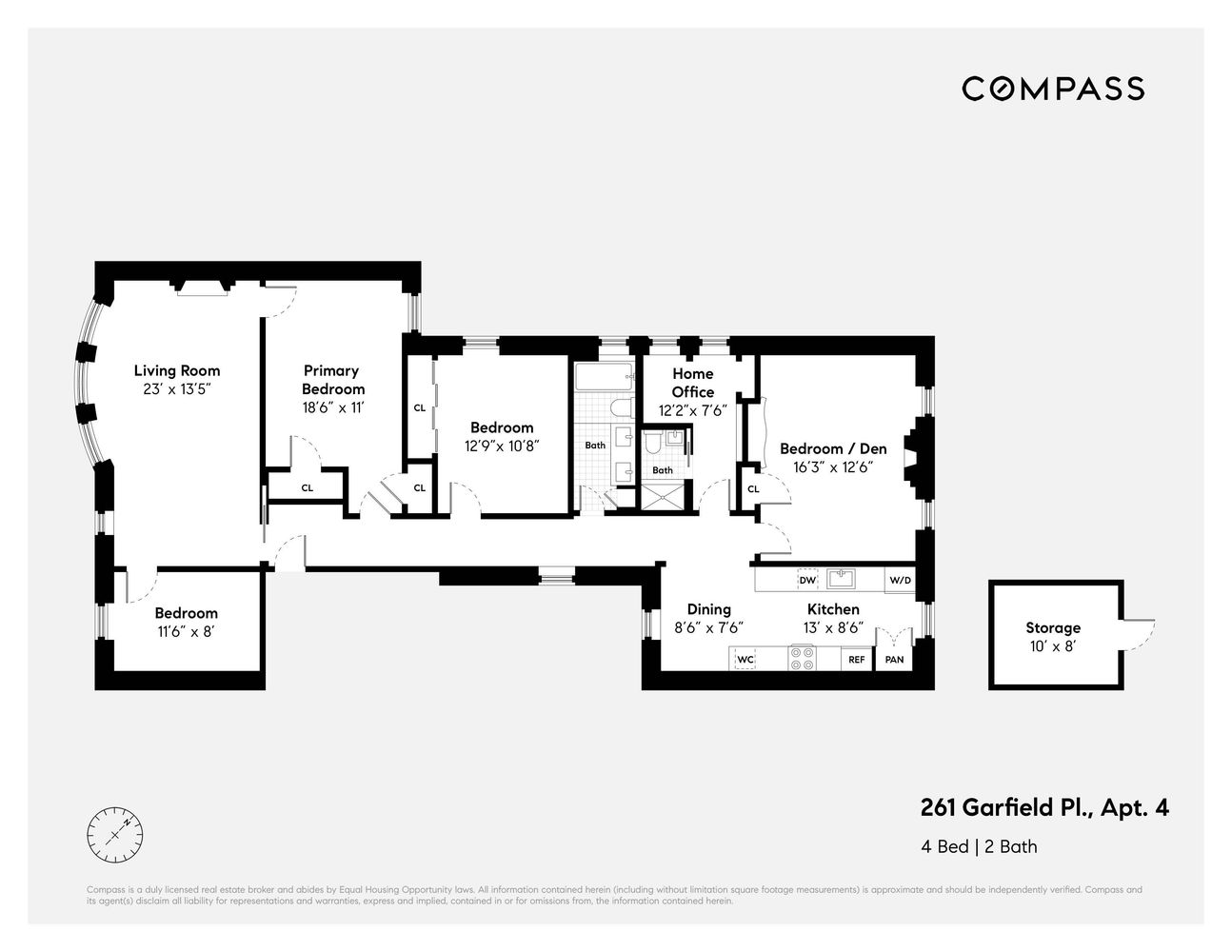 $2,400,000 | 261 Garfield Place, Unit 4 | Park Slope