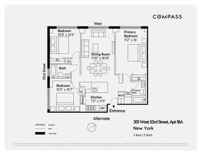 $1,795,000 | 301 West 53rd Street, Unit 18A | Hell's Kitchen