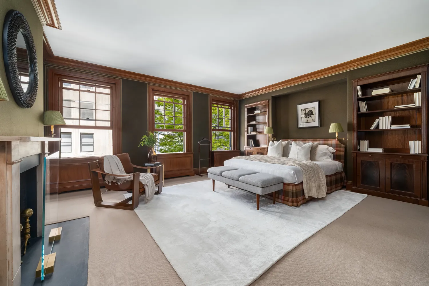 a bedroom with furniture and a couch