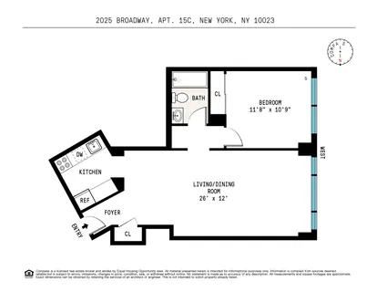 $655,000 | 2025 Broadway, Unit 15C | Upper West Side