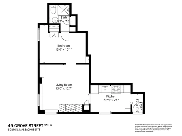 $525,000 | 49 Grove Street, Unit A, Boston, MA 02114