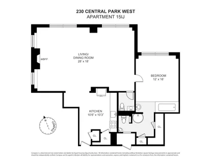 $1,495,000 | 230 Central Park West, Unit 15IJ | Upper West Side